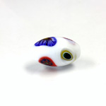 Glass Lampwork Bead - Oval Smooth 20x12MM VENETIAN WHITE