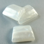 Plastic Bead - Mixed Color 2-Hole Smooth Trapezoid 24x18MM MOON WHITE