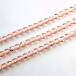 Czech Pressed Glass Bead - Smooth Round 04MM ROSALINE AB