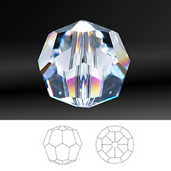 Asfour Crystal Bead  (2nd Quality) - Round 16MM CRYSTAL (Rainbow)