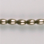 Czech Glass Pearl Bead - Oval 06x4MM LT BROWN 70418