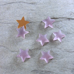 Glass Cabochon - Star 08MM MATTE LT AMETHYST Foiled