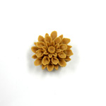 Plastic Carved No-Hole Flower - Dahlia 18MM MATTE GOLDENROD