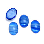 Glass Medium Dome Cabochon - Oval 14x10MM PORPHYR SAPPHIRE