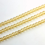 Czech Pressed Glass Bead - Smooth Round 04MM LT TOPAZ