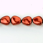 Czech Glass Pearl Bead - Potato 16x14MM DK COPPER 14322