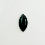 Glass Flat Back Rose Cut Stone - Navette 15x7MM JET