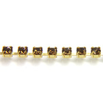 Preciosa Crystal Rhinestone Cup Chain - PP14 (SS6.5) SMOKE TOPAZ-RAW