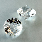 Plastic Bead -  Faceted Octagon Rivoli 20MM CRYSTAL