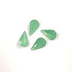 Cut Crystal Point Back Fancy Stone Foiled - Pear 10x6MM OPAL GREEN