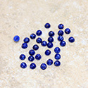 Glass Medium Dome Lampwork Cabochon - Round 03MM LAPIS LAZULI (00392)