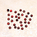 Glass Medium Dome Lampwork Cabochon - Round 03MM RED MATRIX 03270)