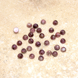 Glass Medium Dome Lampwork Cabochon - Round 03MM ROSE MATRIX 03989)