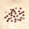Glass Medium Dome Lampwork Cabochon - Round 03MM ROSE MATRIX 03989)
