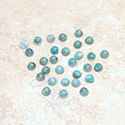 Glass Medium Dome Lampwork Cabochon - Round 03MM TURQUOISE MATRIX (03191)