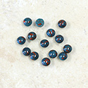 Glass Medium Dome Lampwork Cabochon - Round 05MM BLOODSTONE  MATRIX (00418)