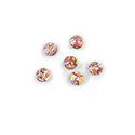 Glass Medium Dome Lampwork Cabochon - Round 05MM COLOR OPAL LT RED (0617)