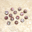 Glass Medium Dome Lampwork Cabochon - Round 05MM ROSE MATRIX (03989)