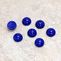 Glass Medium Dome Lampwork Cabochon - Round 07MM LAPIS LAZULI (00392)