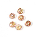 Glass Medium Dome Lampwork Cabochon - Round 07MM PEACH OPAL (02202)