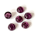 Glass Medium Dome Lampwork Cabochon - Round 09MM FLAWED AMETHYST