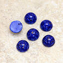 Glass Medium Dome Lampwork Cabochon - Round 09MM LAPIS LAZULI (00392)