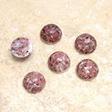 Glass Medium Dome Lampwork Cabochon - Round 09MM ROSE MATRIX (03989)