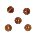 Czech Glass Medium Dome Lampwork Cabochon - Round 09MM BROWN TIGER EYE (0369)