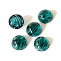 Glass Medium Dome Lampwork Cabochon - Round 11MM FLAWED EMERALD