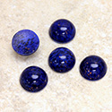 Glass Medium Dome Lampwork Cabochon - Round 11MM LAPIS LAZULI (00392)