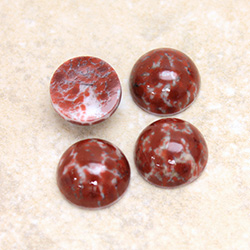 Glass Medium Dome Lampwork Cabochon - Round 13MM DARK BROWN MATRIX (03930)