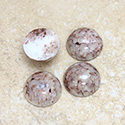 Glass Medium Dome Lampwork Cabochon - Round 13MM EARTH MATRIX (00647)