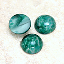 Glass Medium Dome Lampwork Cabochon - Round 15MM CHINESE JADE (00568)