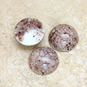 Glass Medium Dome Lampwork Cabochon - Round 15MM EARTH MATRIX (00647)