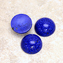 Glass Medium Dome Lampwork Cabochon - Round 15MM LAPIS LAZULI (00392)