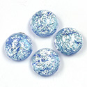 Glass Medium Dome Lampwork Cabochon - Round 15MM DENIM OPAL (02402)