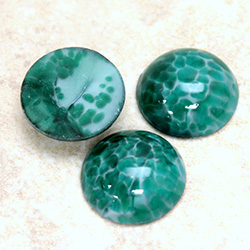 Glass Medium Dome Lampwork Cabochon - Round 18MM CHINESE JADE (00568)