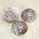 Glass Medium Dome Lampwork Cabochon - Round 18MM EARTH MATRIX (00647)