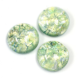 Glass Medium Dome Lampwork Cabochon - Round 18MM MINT OPAL (02201)