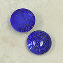 Glass Medium Dome Lampwork Cabochon - Round 20MM LAPIS LAZULI (00392)