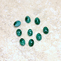 Glass Medium Dome Lampwork Cabochon - Oval 06x4MM CHINESE JADE (00568)