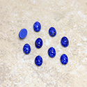 Glass Medium Dome Lampwork Cabochon - Oval 05x3MM LAPIS LAZULI (00392)