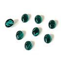 Glass Medium Dome Lampwork Cabochon - Oval 07x5MM FLAWED EMERALD