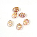 Glass Medium Dome Lampwork Cabochon - Oval 08x6MM PEACH OPAL (02202)