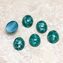 Glass Medium Dome Lampwork Cabochon - Oval 10x8MM CHINESE JADE (00568)