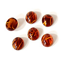 Glass Medium Dome Lampwork Cabochon - Oval 10x8MM FLAWED TOPAZ