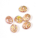 Glass Medium Dome Lampwork Cabochon - Oval 10x8MM PEACH OPAL (02202)