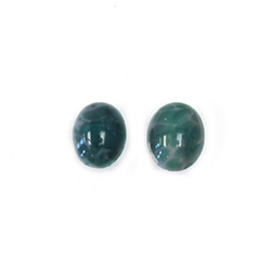 Glass Medium Dome Lampwork Cabochon - Oval 10x8MM WYOMING JADE