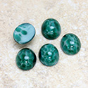 Glass Medium Dome Lampwork Cabochon - Oval 12x10MM CHINESE JADE (00568)