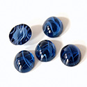 Glass Medium Dome Lampwork Cabochon - Oval 12x10MM FLAWED MONTANA